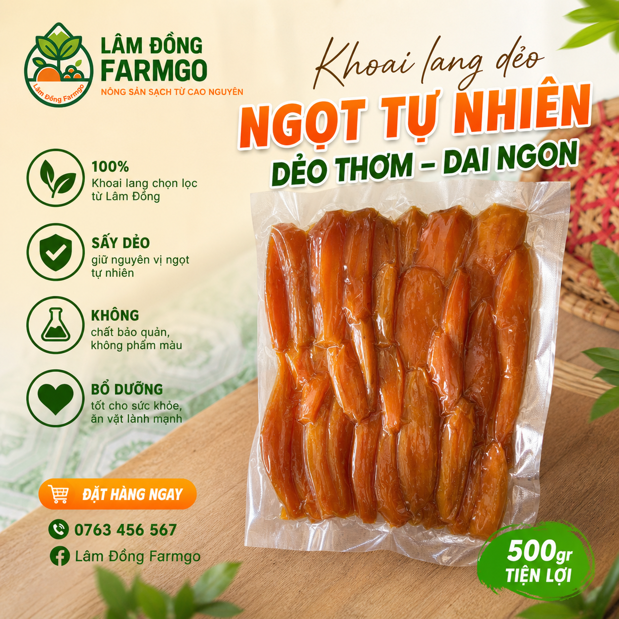 Khoai Lang Mật Đà Lạt Sấy Dẻo