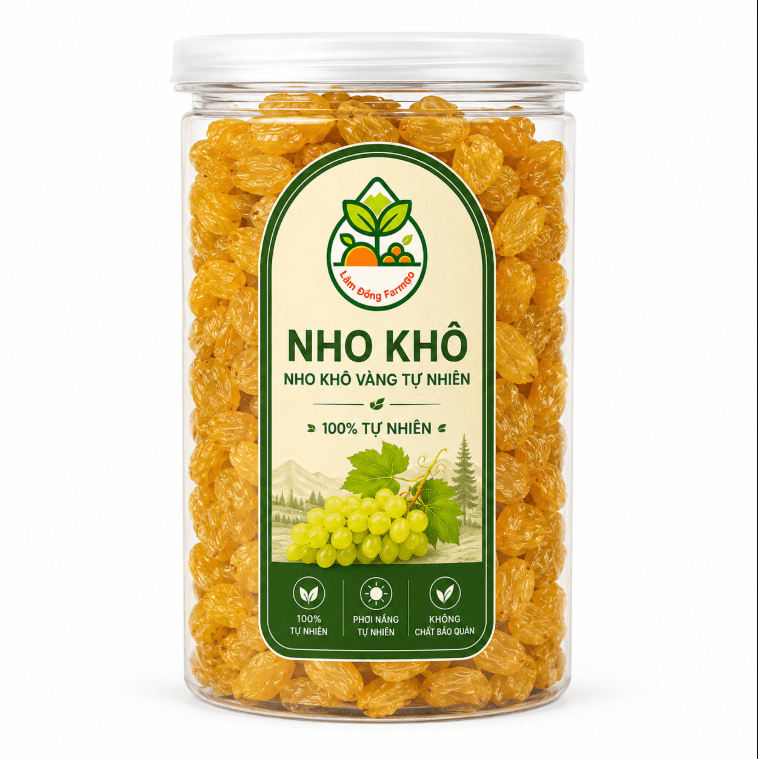 Nho Vàng Khô - Lâm Đồng Farmgo
